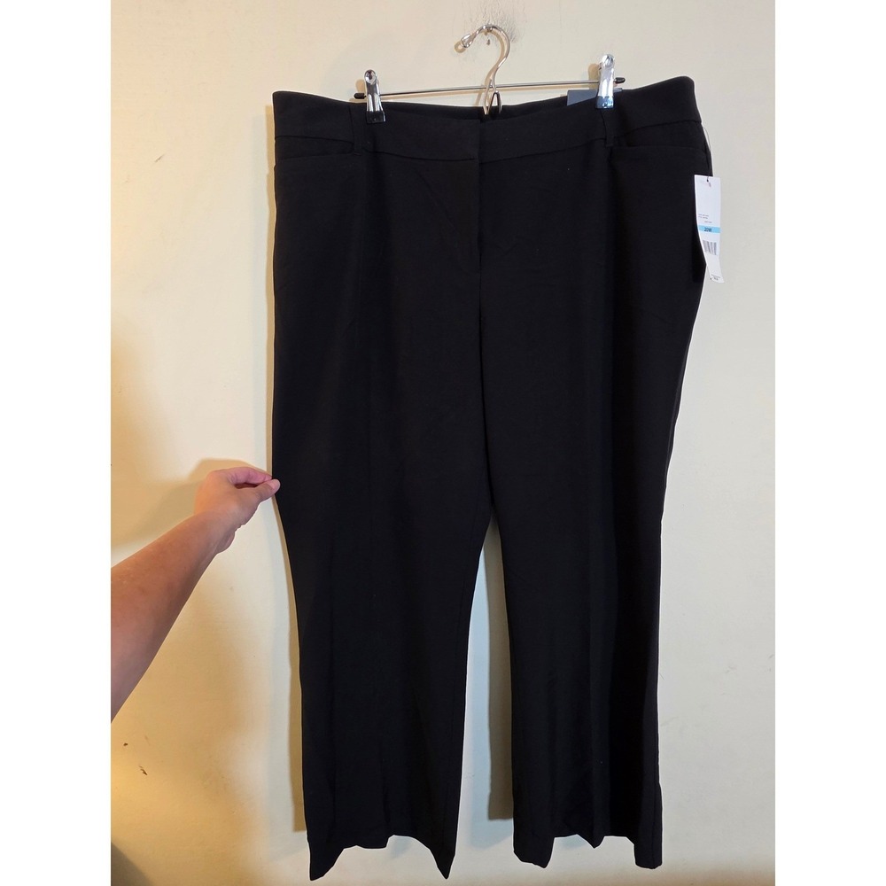 Rafaella Woman Black Curvy Fit Straight Leg Dress Pants Plus Size 20W NWT